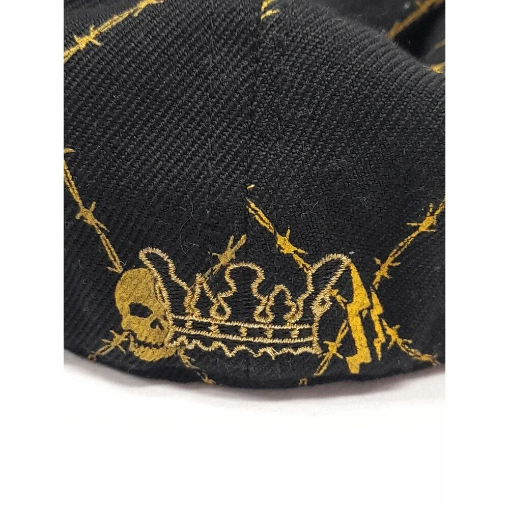 The Strip Las Vegas For Lakers Cap Hat Skulls Crown Dominoes black Yellow